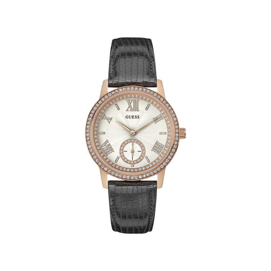 Guess Gray Leather Watch Guess Rosy Brown