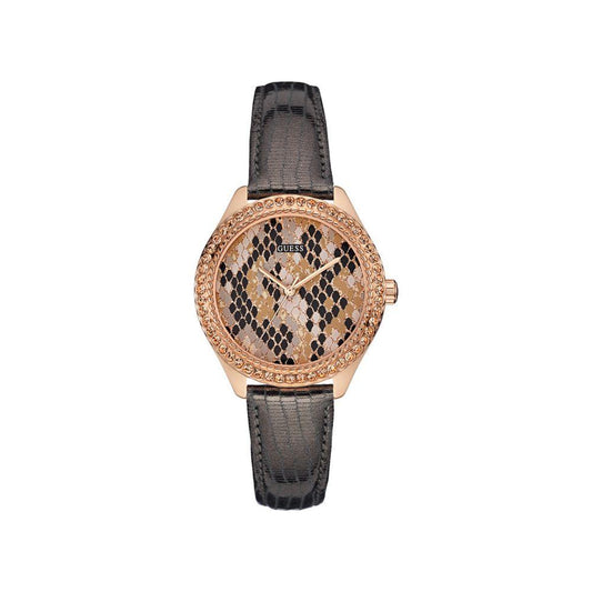 Guess Gray Leather Watch Guess Dim Gray