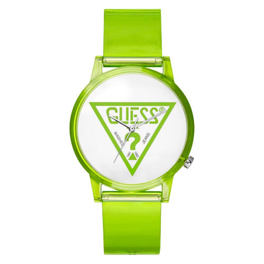 Guess Green Silicone Watch Guess White Smoke