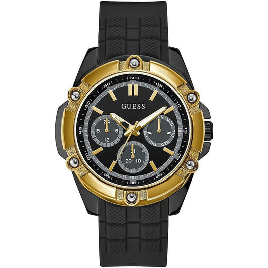 Guess Black Rubber Watch Guess Dark Slate Gray