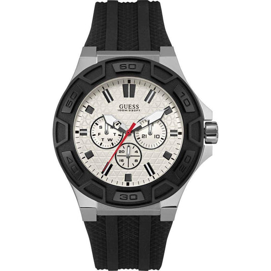 Guess Black Rubber Watch Guess Light Gray