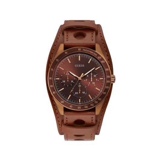 Guess Brown Leather Watch Guess Saddle Brown