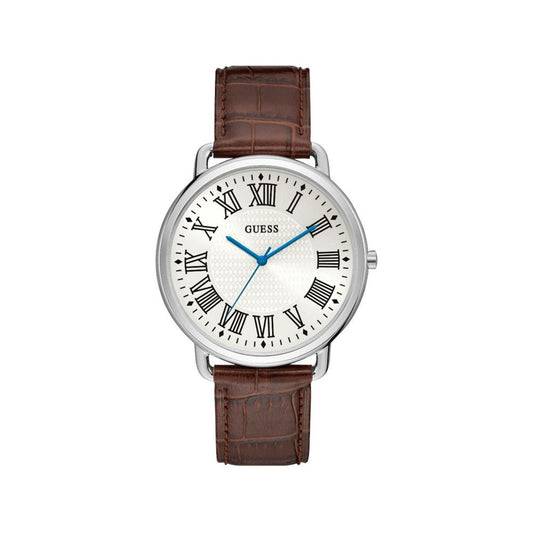 Guess Brown Leather Watch Guess Light Gray