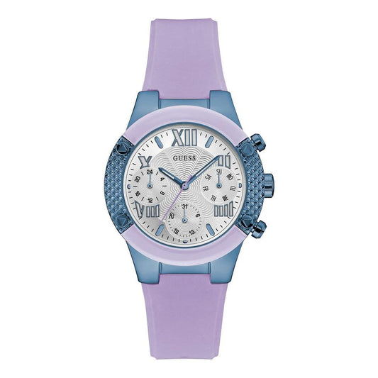 Guess Purple Silicone Watch Guess Gray