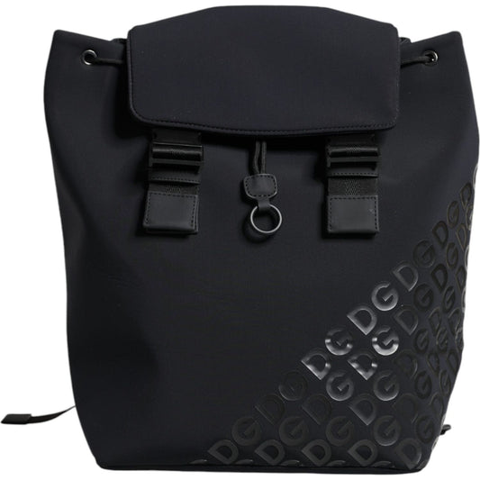 Dolce & Gabbana Black DG Mania Neoprene Travel Back Pack Bag Dolce & Gabbana Dark Slate Gray
