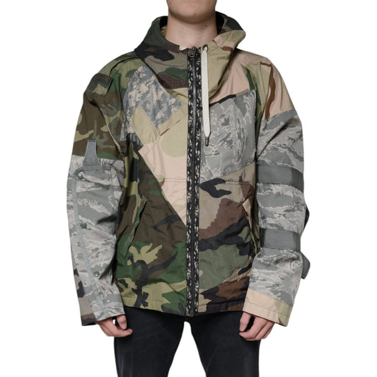 Dolce & Gabbana Multicolor Camouflage Full Zip Hooded Jacket Dolce & Gabbana Dark Slate Gray