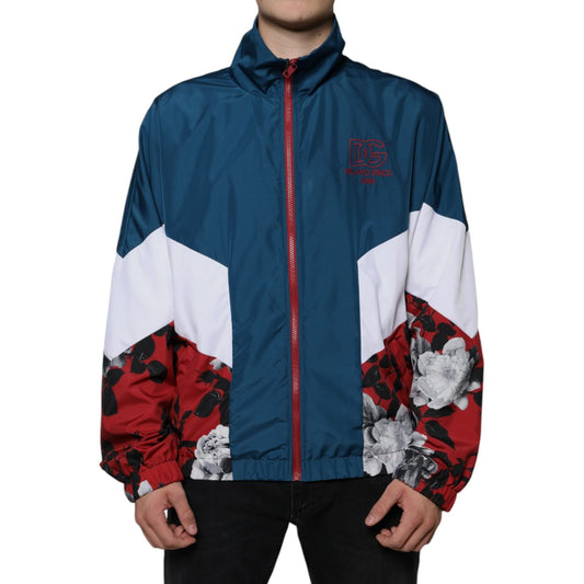 Dolce & Gabbana Multicolor Polyester Full Zip Jacket Dolce & Gabbana Dark Slate Gray