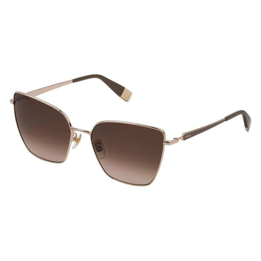 Furla Brown Metal Sunglasses Furla Dark Olive Green