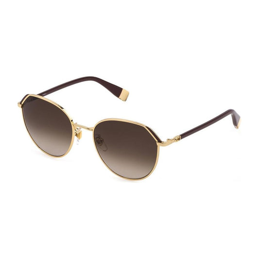 Furla Brown Metal Sunglasses Furla Dark Olive Green