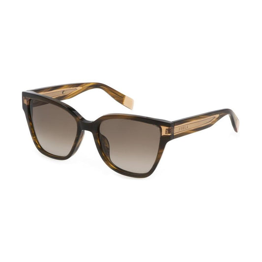 Furla Brown Acetate Sunglasses Furla Dim Gray
