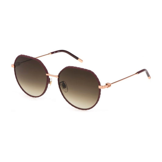 Furla Brown Metal Sunglasses Furla Dark Olive Green