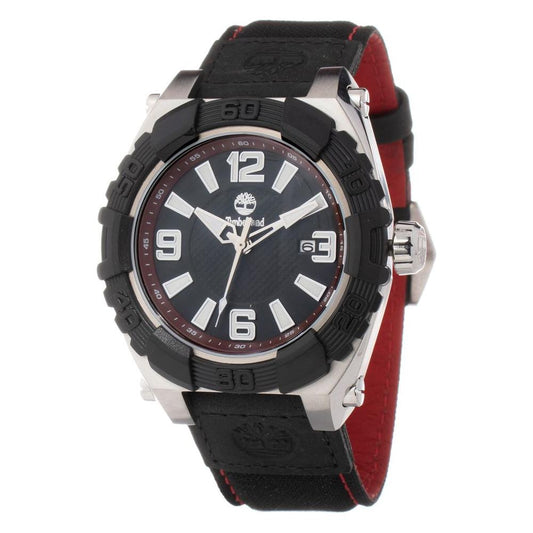 Timberland Black Leather Watch Timberland Dark Slate Gray