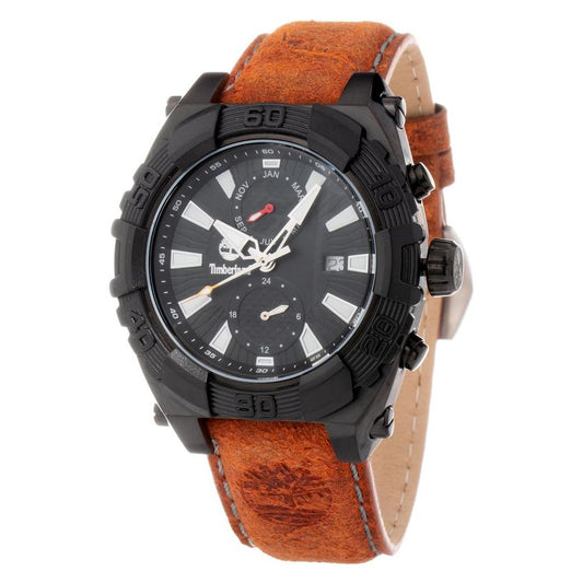 Timberland Brown Leather Watch Timberland Dark Slate Gray