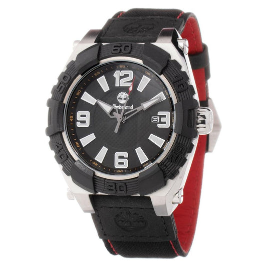 Timberland Black Leather Watch Timberland Dark Slate Gray
