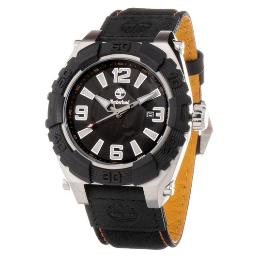 Timberland Black Leather Watch Timberland Tan