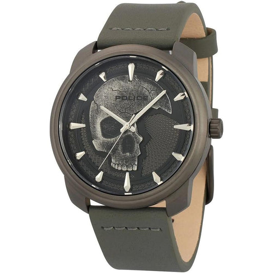 Police Green Leather Watch Police Dark Slate Gray
