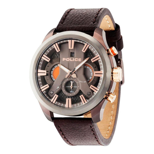 Police Brown Leather Watch Police Rosy Brown