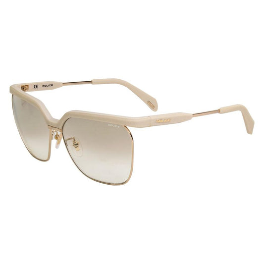 Police Beige Metal Sunglasses Police Gray