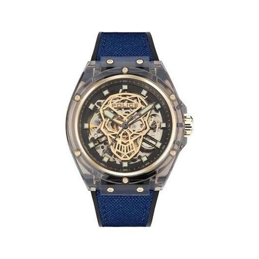 Police Blue Silicone Watch Police Dark Slate Gray