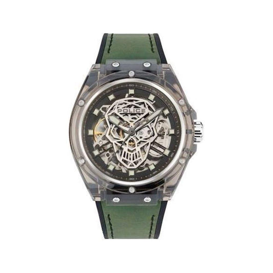 Police Green Silicone Watch Police Dim Gray
