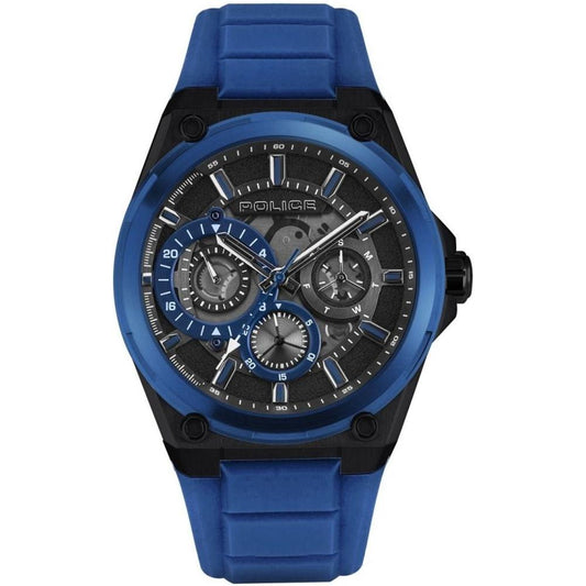 Police Blue Silicone Watch Police Dark Slate Gray