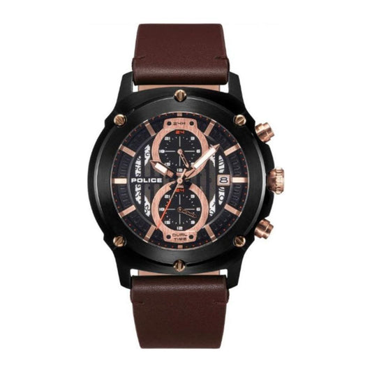 Police Brown Leather Watch Police Dark Slate Gray