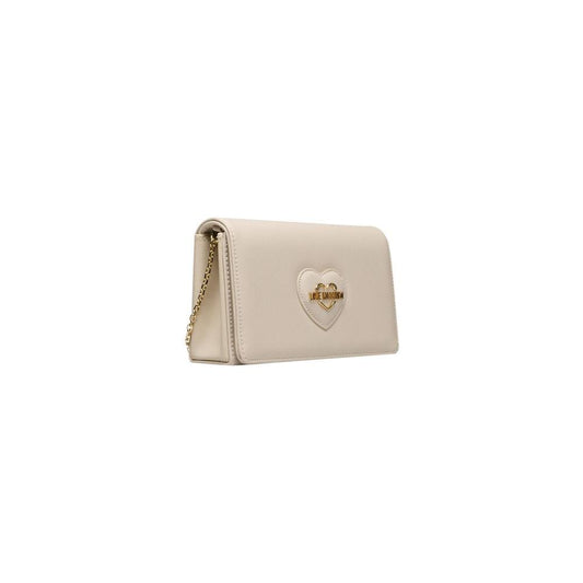 Love Moschino Beige Polyethylene Women Crossbody Love Moschino Gray