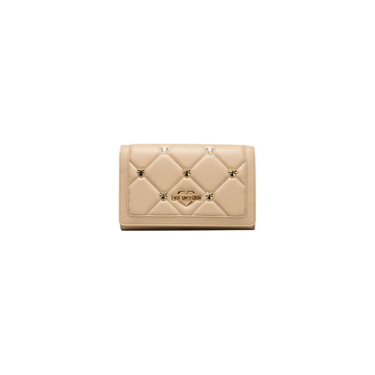 Love Moschino Beige Polyethylene Women Crossbody Love Moschino Tan