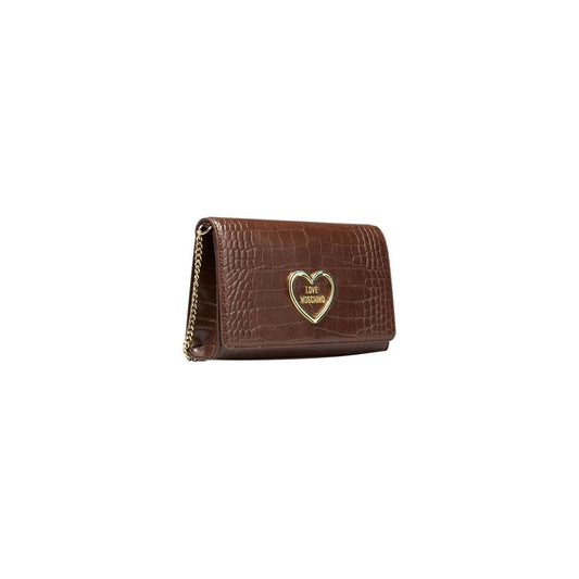 Love Moschino Brown Polyethylene Women Crossbody Bag Love Moschino Dark Olive Green