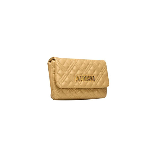 Love Moschino Gold Polyethylene Women Crossbody Bag Love Moschino Dark Khaki