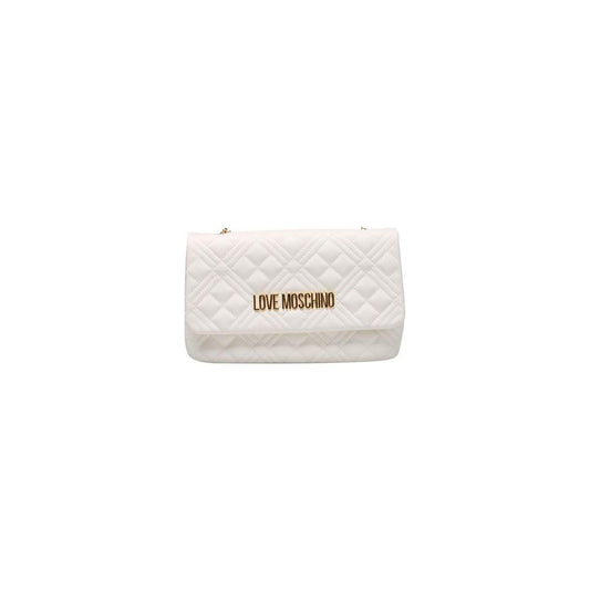 Love Moschino White Polyethylene Women Crossbody Bag Love Moschino Light Gray