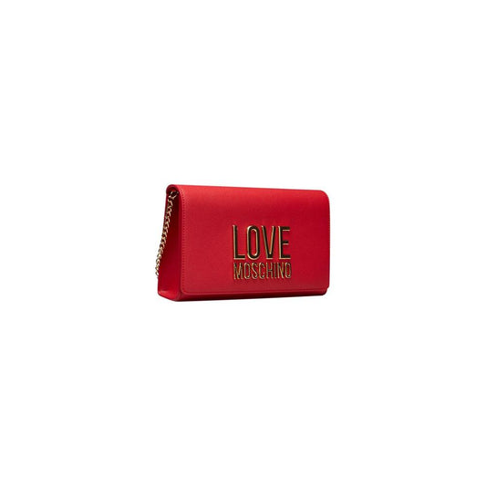 Love Moschino Red Polyethylene Women Crossbody Bag Love Moschino Firebrick