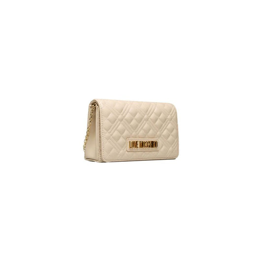 Love Moschino Beige Polyethylene Women Crossbody Bag Love Moschino Gray