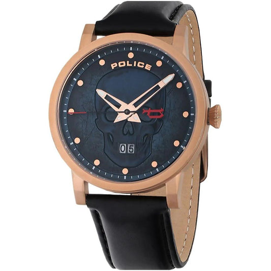 Police Black Leather Watch Police Tan
