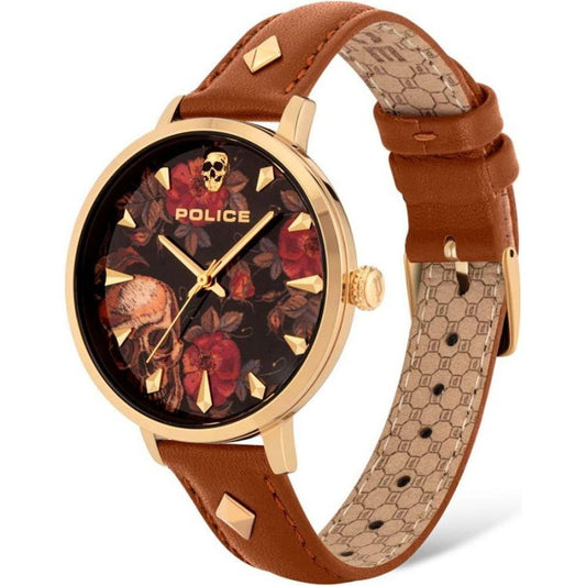 Police Brown Leather Watch Police Sienna