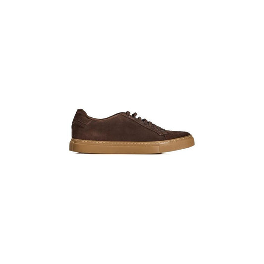 Roberto Pepe Luxury Brown Calfskin Men Sneaker Roberto Pepe Luxury Dark Slate Gray