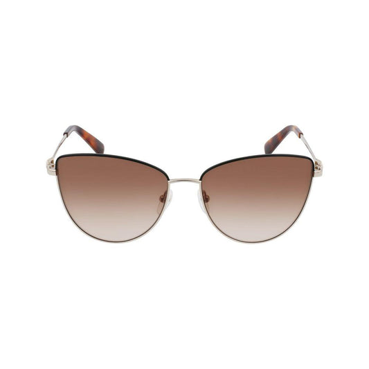 Longchamp Gold Metal Sunglasses Longchamp Rosy Brown