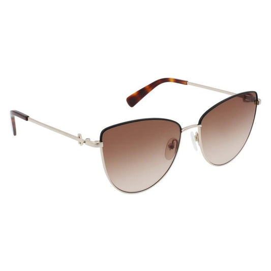 Longchamp Gold Metal Sunglasses Longchamp Rosy Brown