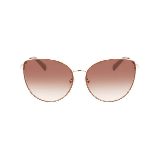 Longchamp Gold Metal Sunglasses Longchamp Rosy Brown