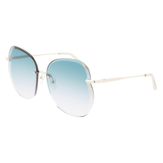 Longchamp Gold Metal Sunglasses Longchamp Light Gray