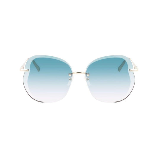 Longchamp Gold Metal Sunglasses Longchamp Light Gray