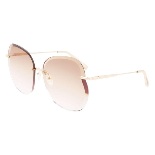 Longchamp Gold Metal Sunglasses Longchamp Antique White