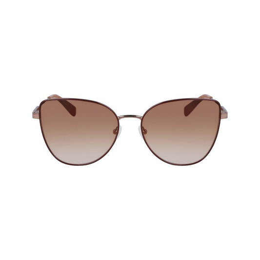 Longchamp Gold Metal Sunglasses Longchamp Rosy Brown