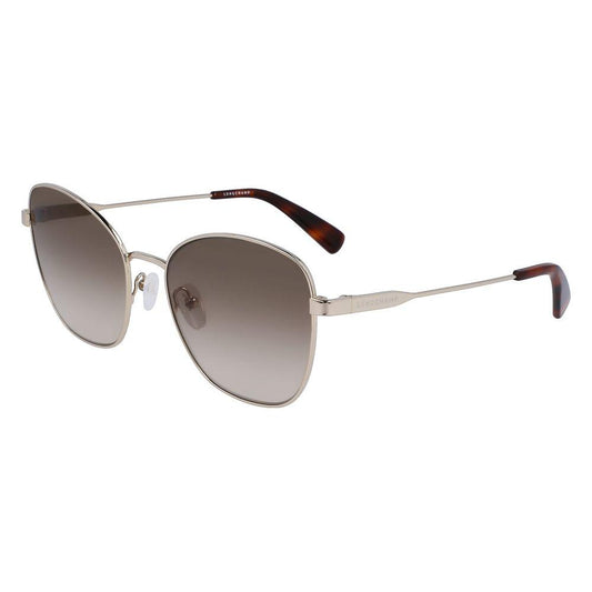 Longchamp Gold Metal Sunglasses Longchamp Light Slate Gray