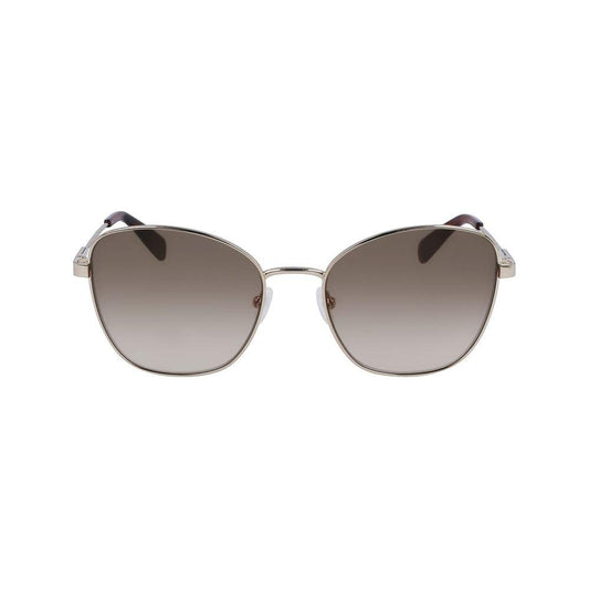 Longchamp Gold Metal Sunglasses Longchamp Light Slate Gray