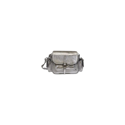 Coccinelle Silver Leather Handbag Coccinelle Light Slate Gray