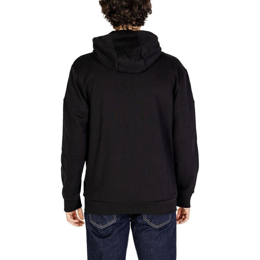 EA7 Emporio Armani Black Cotton Sweater EA7 Emporio Armani Black