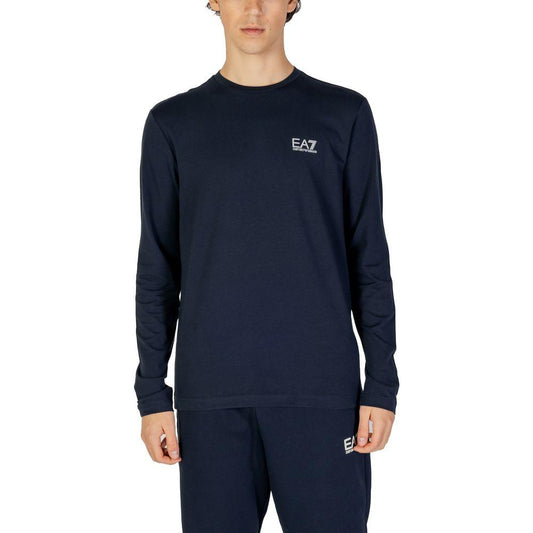 EA7 Emporio Armani Blue Cotton Shirt EA7 Emporio Armani Dark Slate Gray