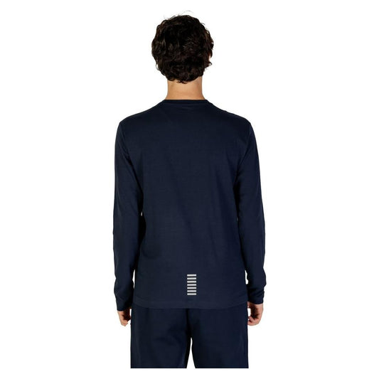 EA7 Emporio Armani Blue Cotton Shirt EA7 Emporio Armani Black