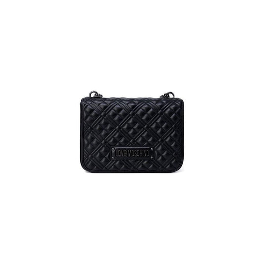 Love Moschino Bicolor Polyethylene Handbag Love Moschino Black